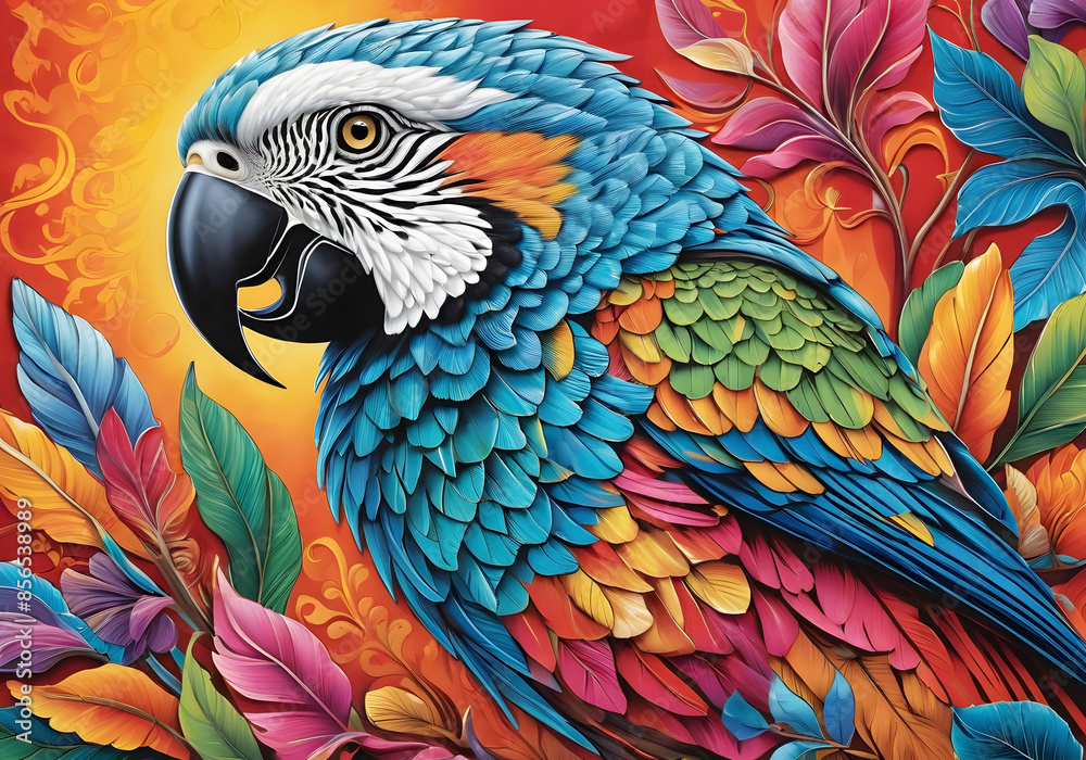 Obraz premium blue and yellow macaw