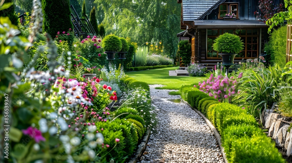 Rustic style with wicker hedges and flowering img Rustic style with wicker hedges and flowering img