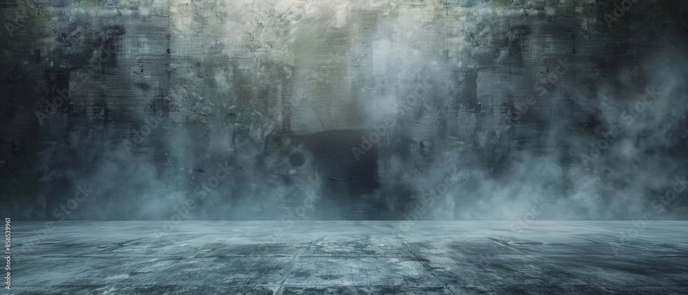Texture dark concrete floor with mist or fog Texture dark concrete floor with mist or fog