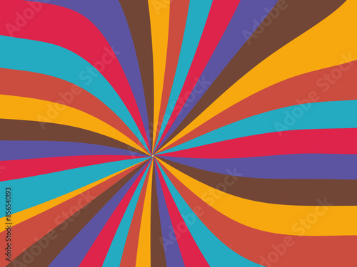 Vintage retro banner background. Colorful grunge wave wallpaper. Vector illustration. Twist party backround pattern.