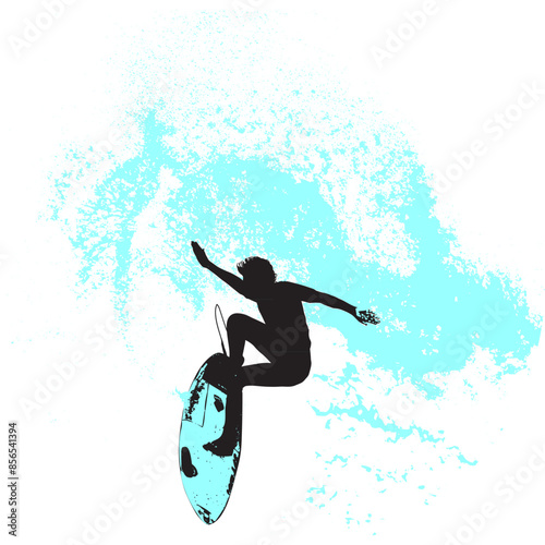 surfista, tabla de surf, vector, surf, ola, surfer, grafico, mar,  deporte