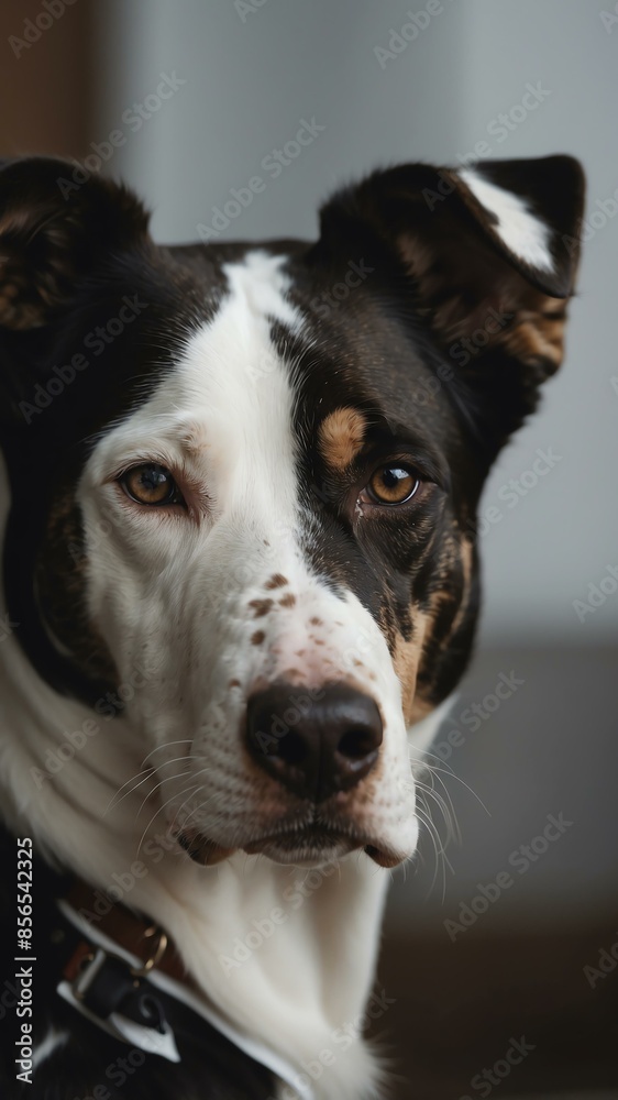 aesthetic image of a piebald patterns dog closeup for background aesthetic image of a piebald patterns dog closeup for background