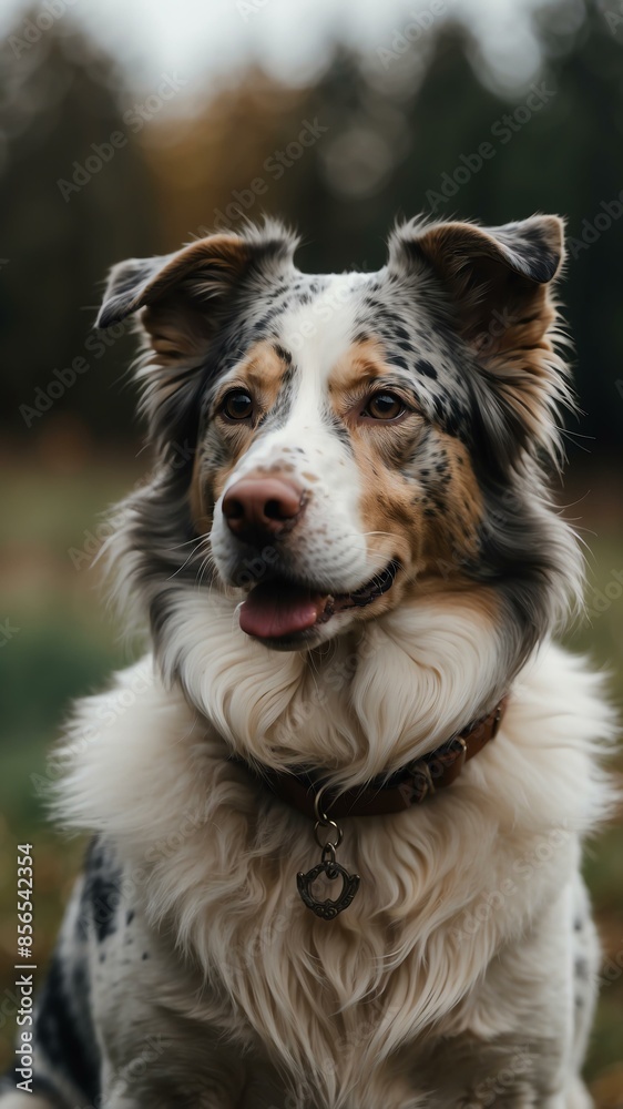 aesthetic image of a merle and white bicolor dog close background aesthetic image of a merle and white bicolor dog close background