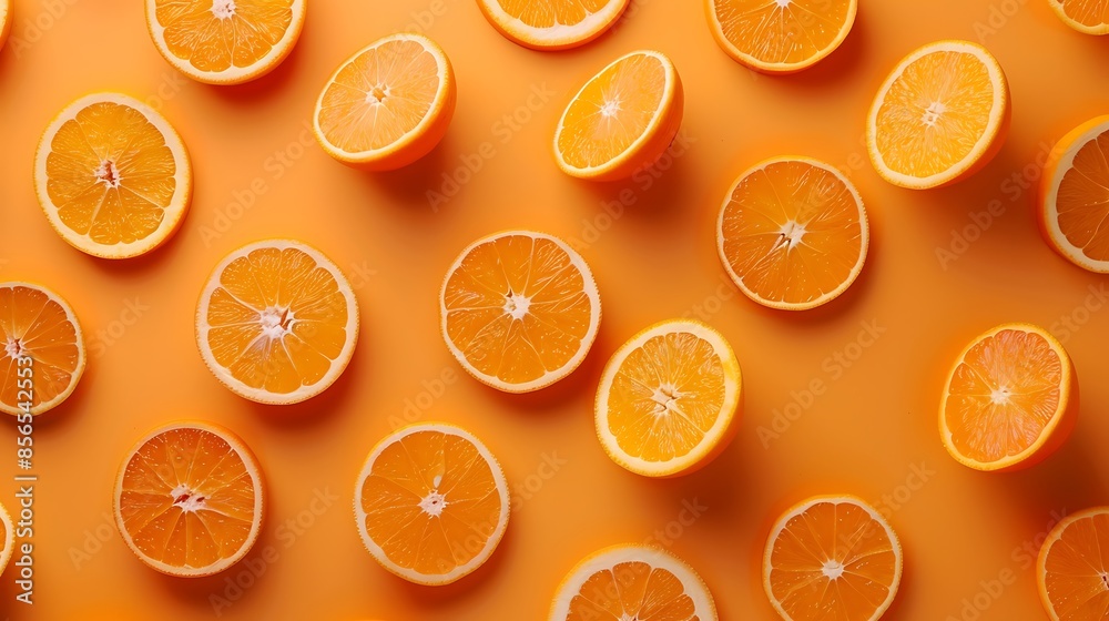 A group of orange slices background A group of orange slices background