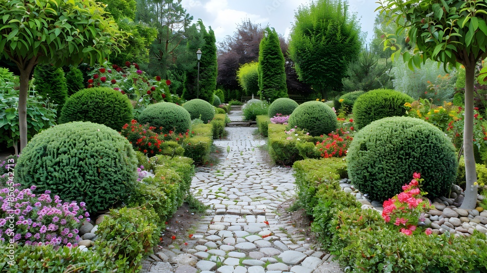 Obraz premium Landscape design with symmetrical figures made img