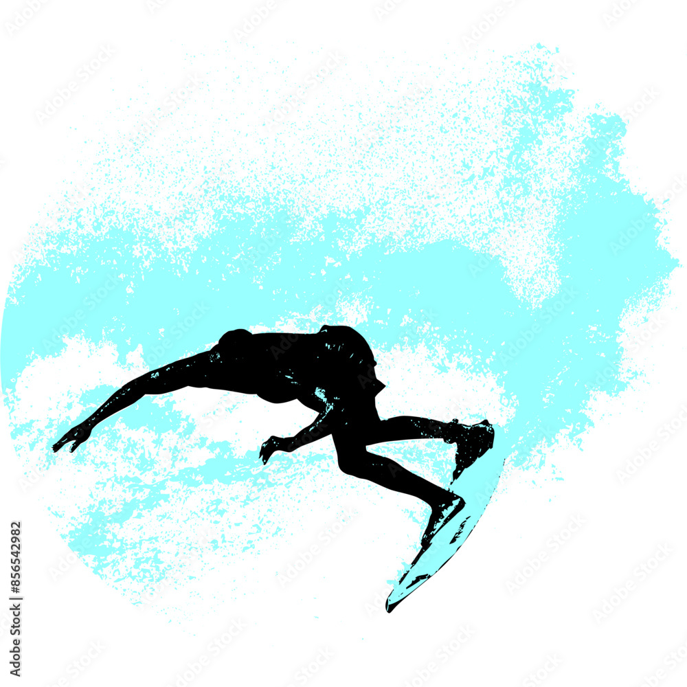surfista, tabla de surf, vector, surf, ola, surfer, grafico, mar,  deporte
