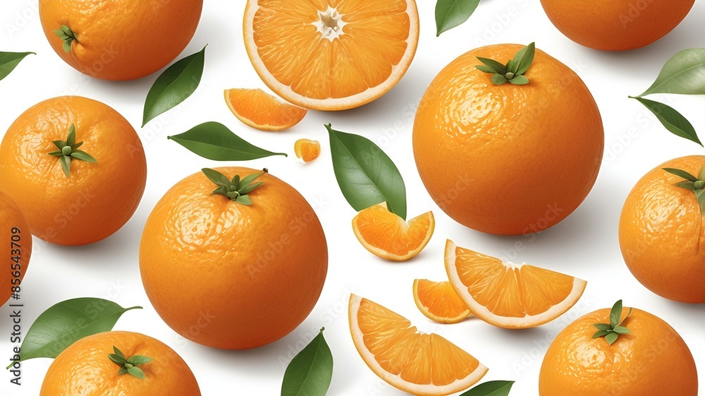 oranges on a white background oranges on a white background