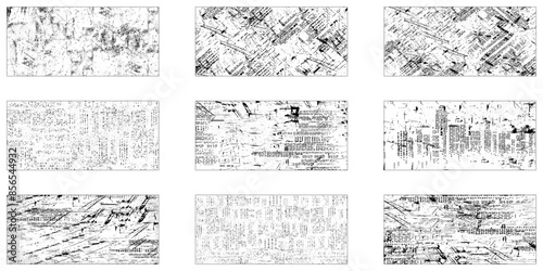 Collection of grunge texture image. Vector paint grunge texture. Set of grunge distressed texture background.