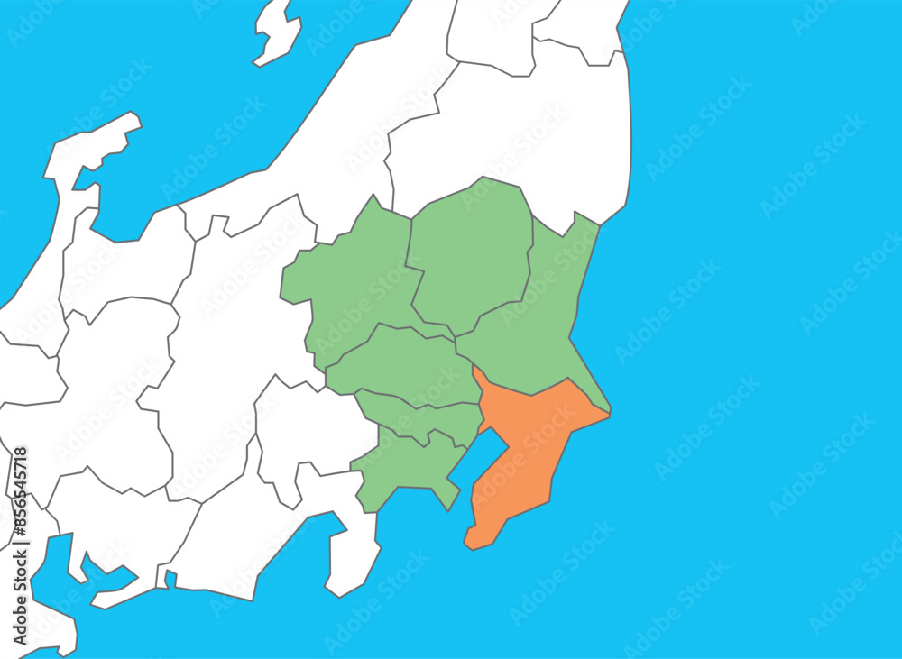 Fototapeta premium 千葉県 千葉 地図