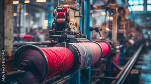 Wallpaper Mural Industrial machinery for textile production in a factory Torontodigital.ca