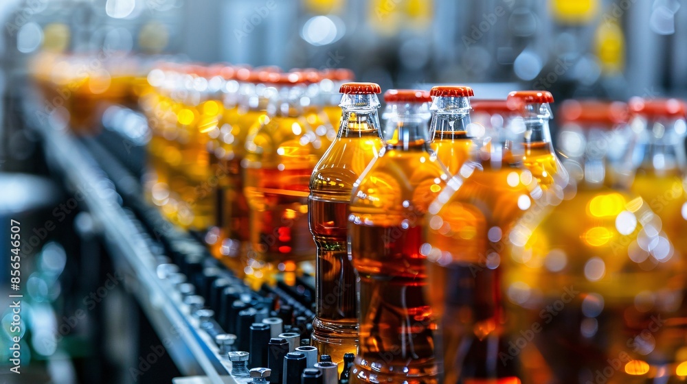 Industrial machinery for beverage bottling in a plant Industrial machinery for beverage bottling in a plant