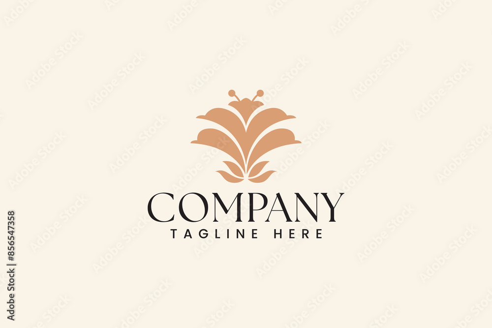 beauty tulip flower and leaf modern logo design for fashion boutique florist beauty tulip flower and leaf modern logo design for fashion boutique florist