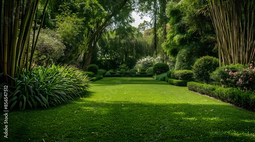 Tree garden with exotic trees such image