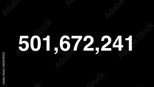 1 to 1 billion counting animation