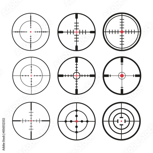 Aim Target Crosshair Scope Vector Illustration