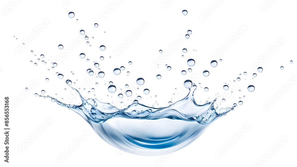water splash isolated on white