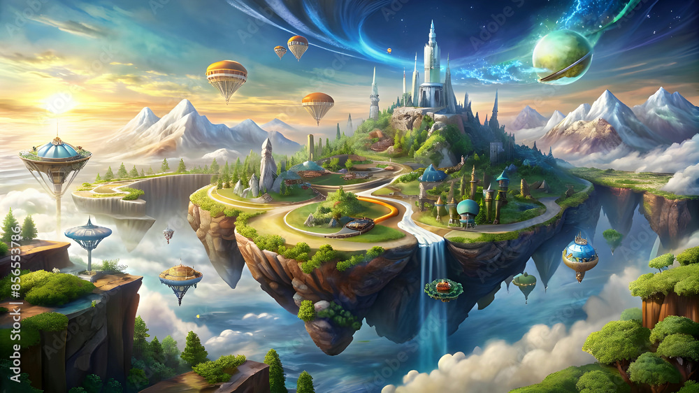 Obraz premium An upside down, topsy-turvy world,