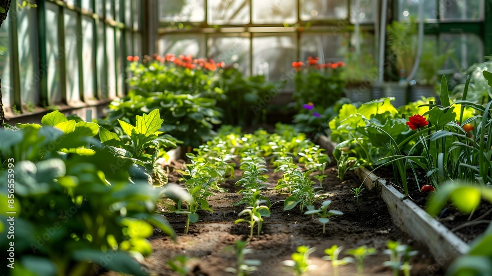Germinated tomato sprouts in sunny beds picture Germinated tomato sprouts in sunny beds picture