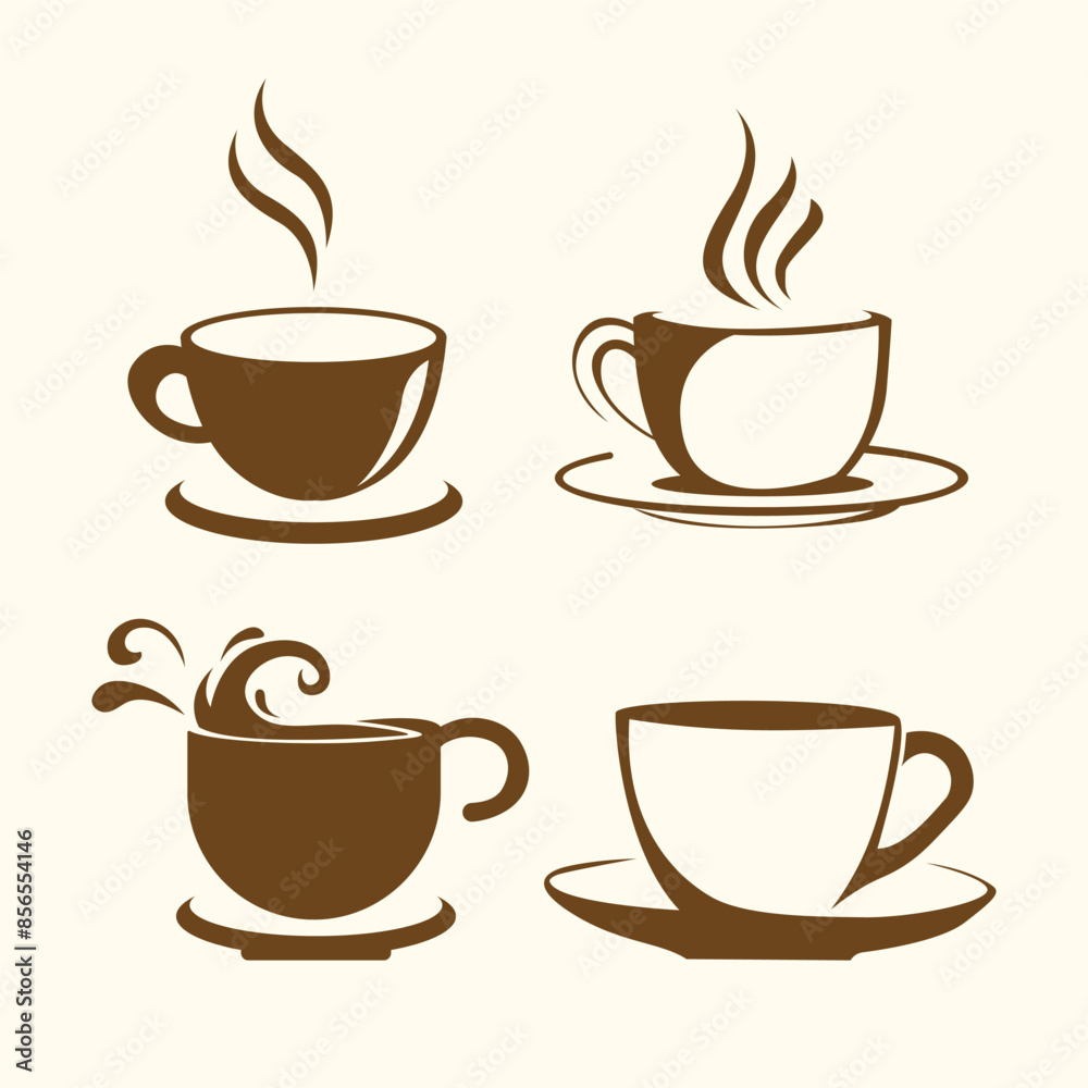 Obraz premium Coffee Cup Logo Vector Illustration