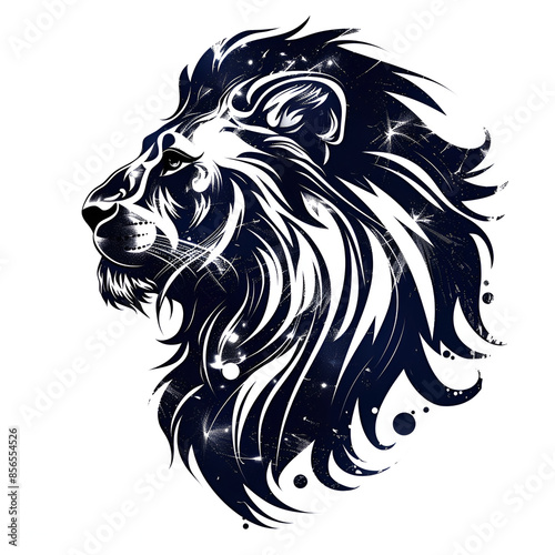 Wallpaper Mural Artistic Design Lion Logo Illustration White Background  Torontodigital.ca