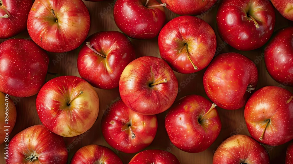Top view of bright ripe apples background Top view of bright ripe apples background