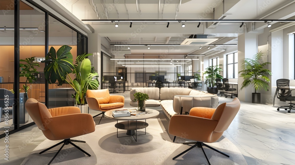 Modern office space with an open plan image Modern office space with an open plan image