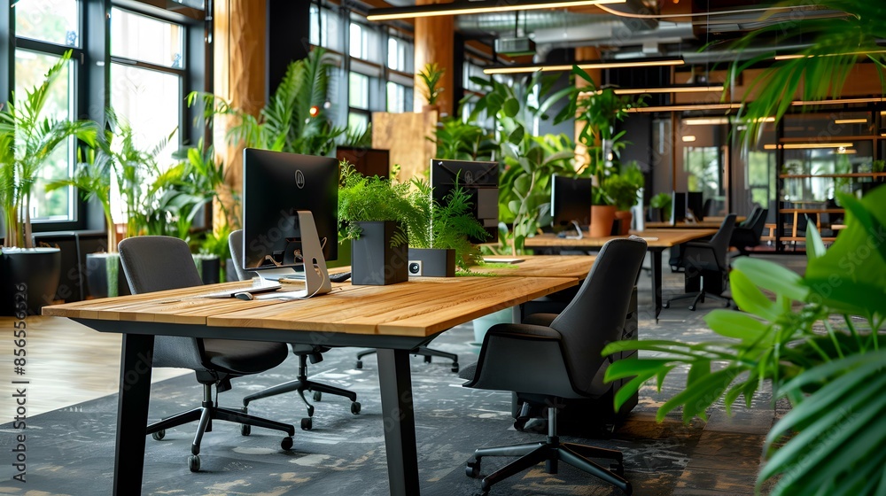 Modern office space with an emphasis picture Modern office space with an emphasis picture