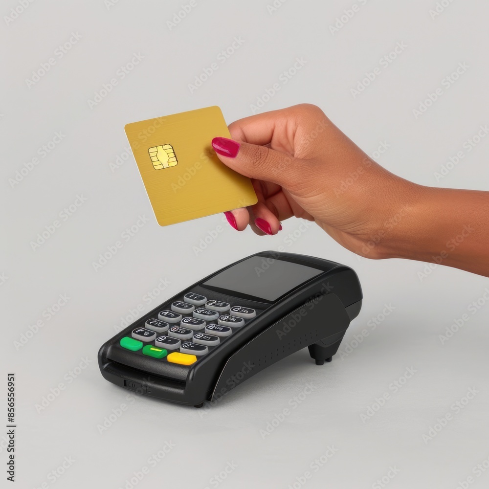 Woman Making a Contactless Payment with a Credit Card Woman Making a Contactless Payment with a Credit Card