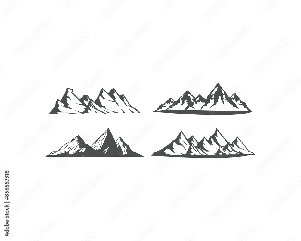 mountain silhouette vector illustration mountain silhouette vector illustration