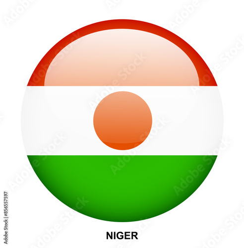 NIGER flag button on white background Free Download NIGER flag button on white background - GFXLoad