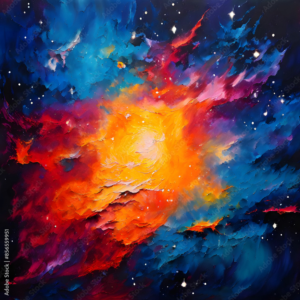 vibrant hyper textured acrylic painting of space vibrant hyper textured acrylic painting of space