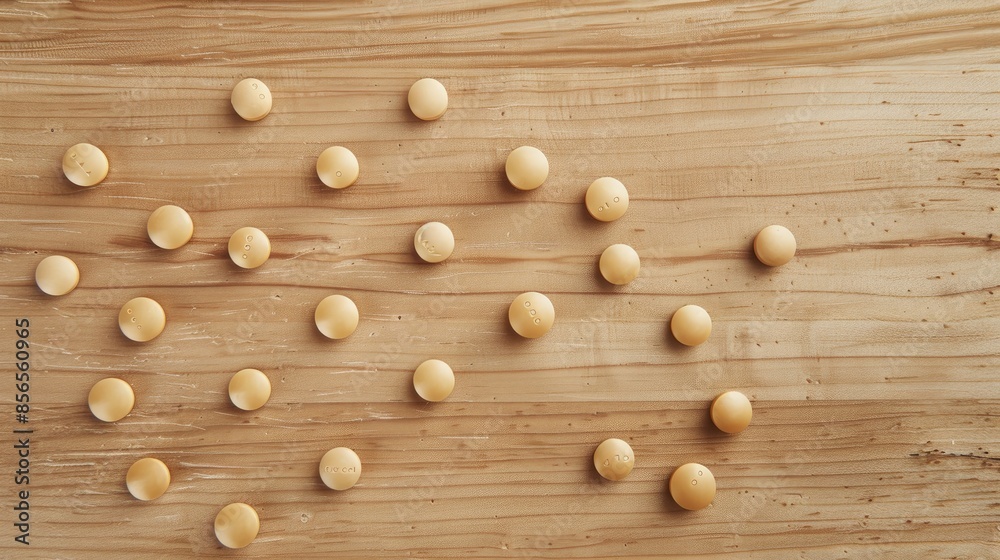 Top View of Birth Control Pills on Wooden Surface Top View of Birth Control Pills on Wooden Surface