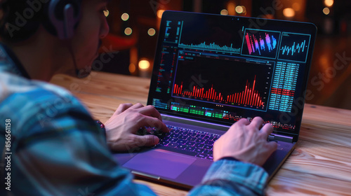 Man Typing on Laptop Computer