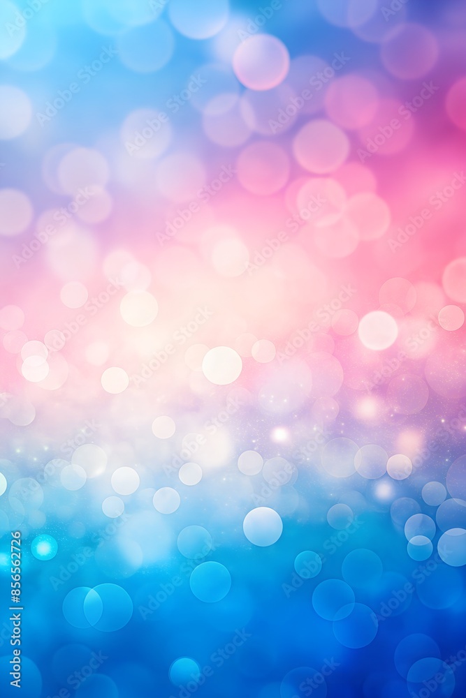 Obraz premium Colorful bokeh background in shades of blue and pink.