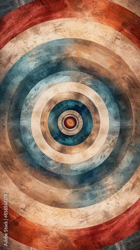 Vintage Circular Abstract Target Design