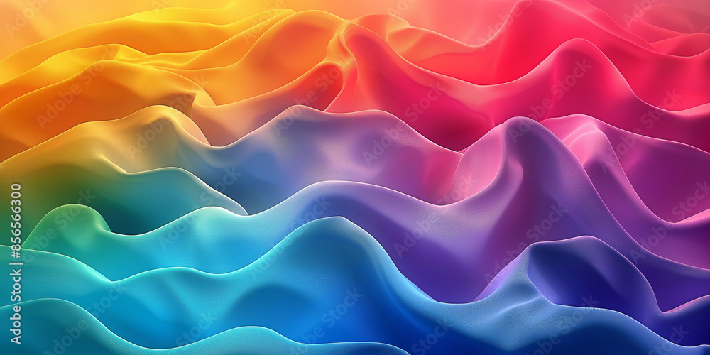 Fototapeta premium Bunte Linien in 3D Optik für schönen Hintergrund