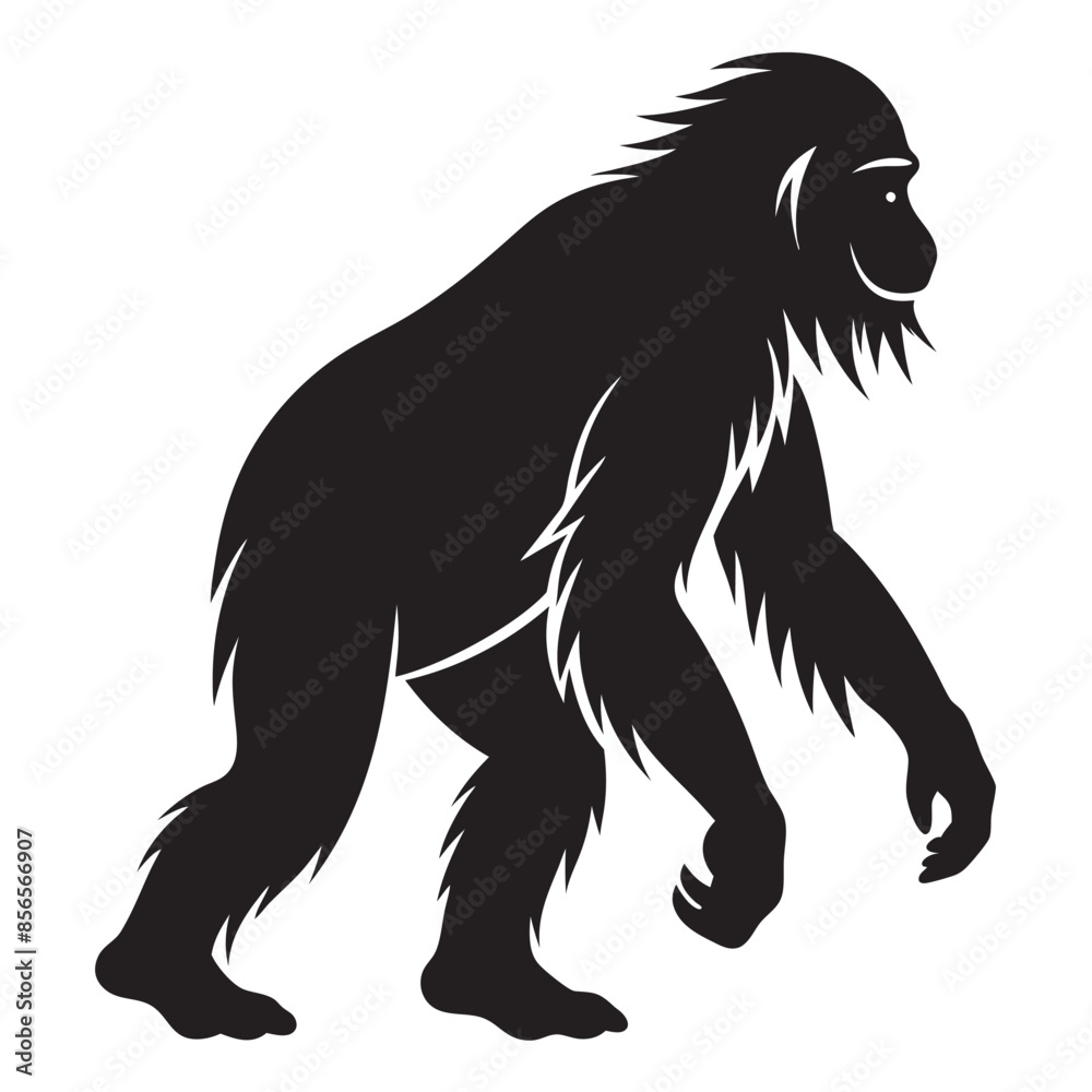 a black and white drawing of a gorilla a black and white drawing of a gorilla