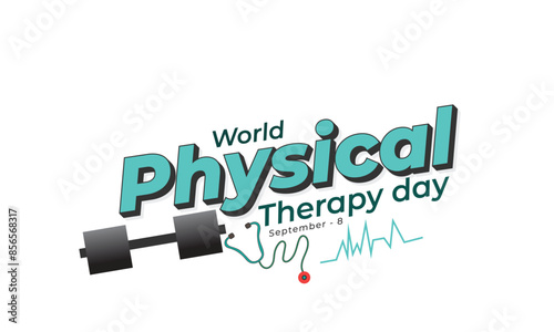 World Physical therapy day. background, banner, card, poster, template. Vector illustration.