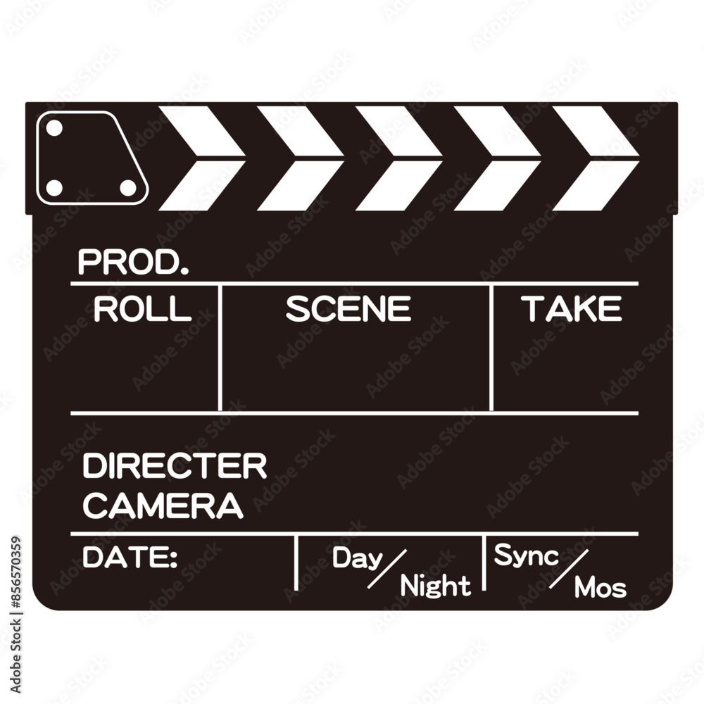 Obraz premium 映画の撮影で使われるカチンコ