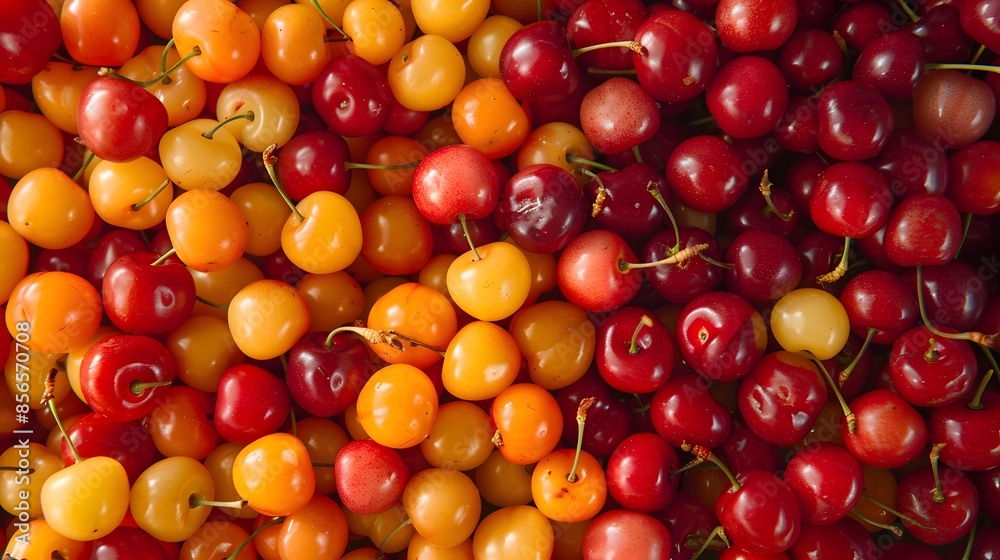 Fresh assorted cherry background from top view, natural fruit with high vitamin and nutrition, Healthy diet food concept. Fresh assorted cherry background from top view, natural fruit with high vitamin and nutrition, Healthy diet food concept.