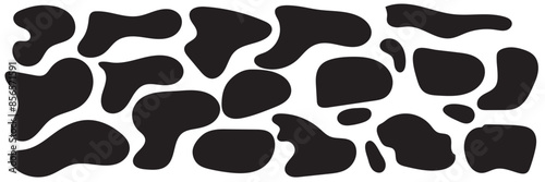 Fluid blob organic shapes vector abstract design. Abstract forms for paint liquid silhouette drop in modern style