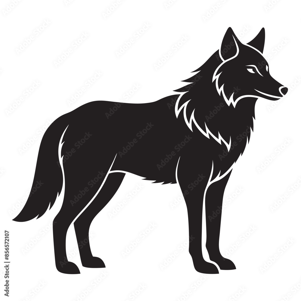 Fototapeta premium vector illustration of wolf