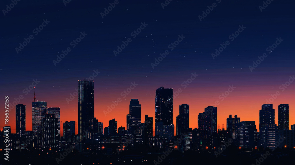 Fototapeta premium landscape beautiful of skyline on the morning, afternoon, evening and night