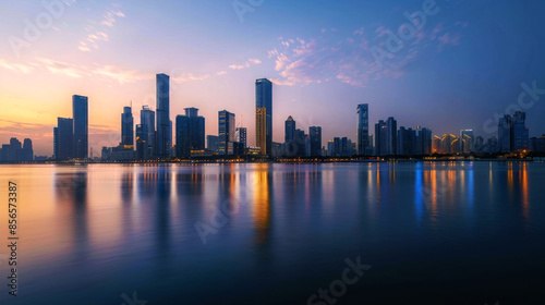 landscape beautiful of skyline on the morning, afternoon, evening and night