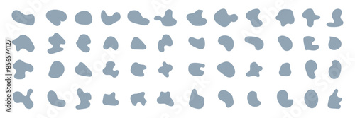 Amoeba blob shape vector illustration set