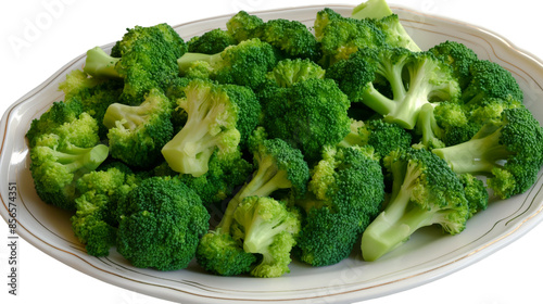 broccoli on a plate png cutout