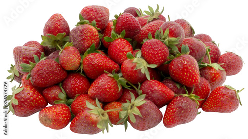 strawberries on white background