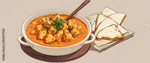 Butter Chicken Indian food looks delicio. photo