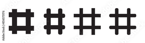 Hashtag icon vector illustration. hashtag sign and symbol