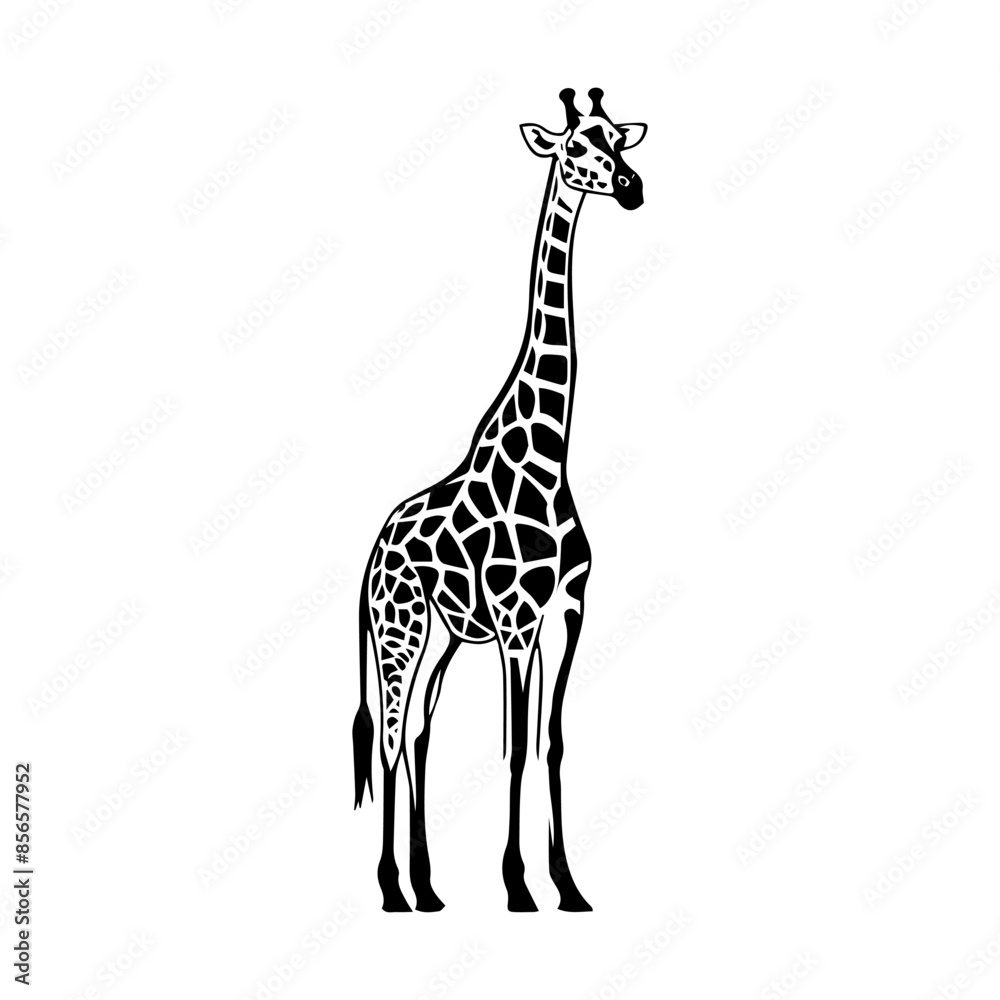 Naklejka premium giraffe illustration